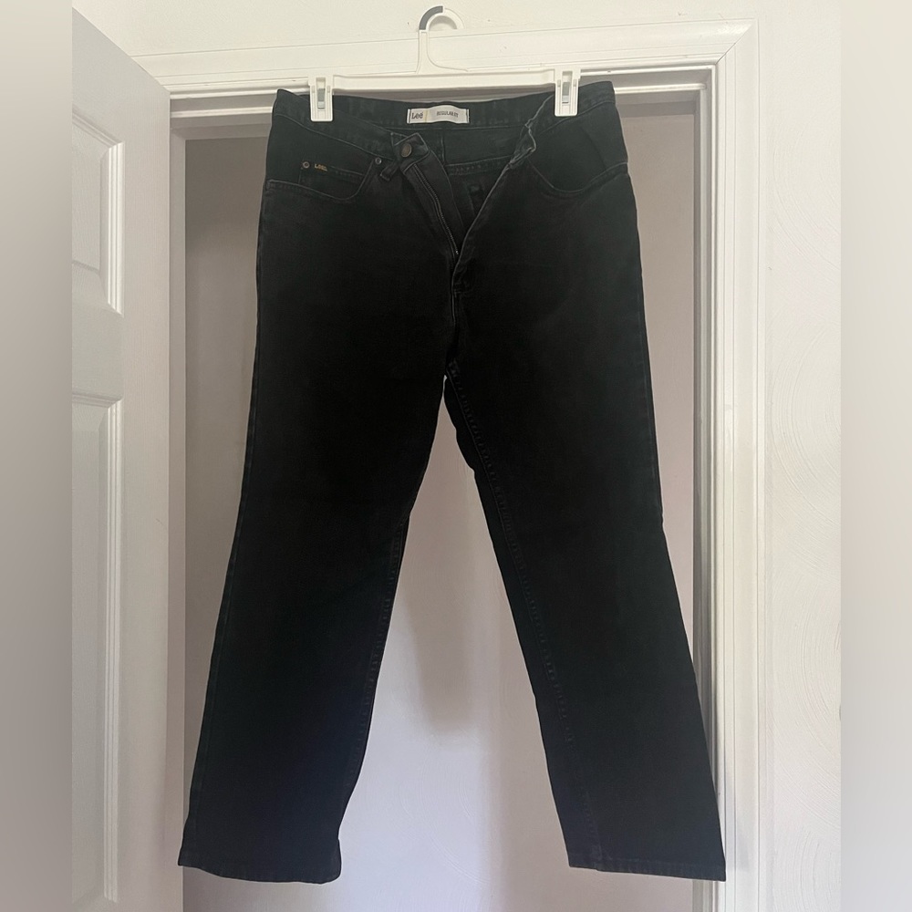 Black Lee‎ Straight Leg Jeans, size 36/29